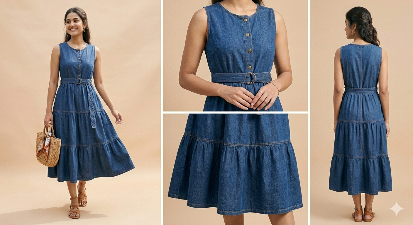 Blue Denim Dress