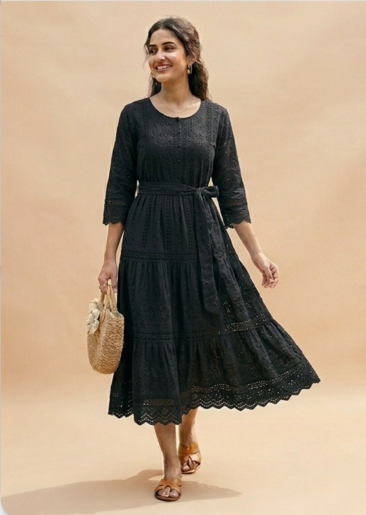 Black Hakoba Dress