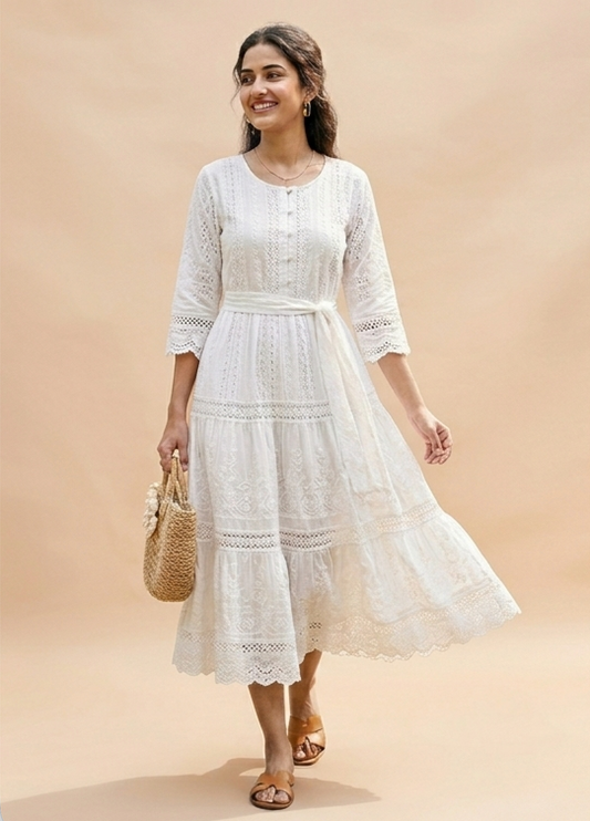 White Hakoba Dress